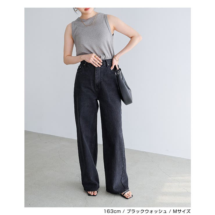 商品画像：新品】 AMIE カーブデニムパンツ M 低身長 4