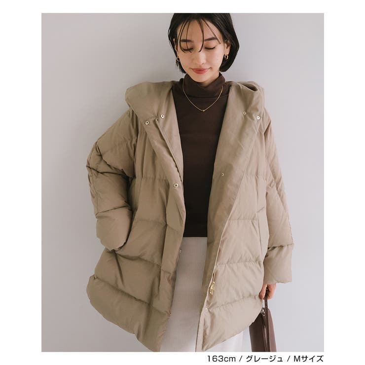 evernavy エバーネイビー ダウンコート ベージュ evernavy エバーネイビー ドルマン[品番：AZ000005093]｜andme