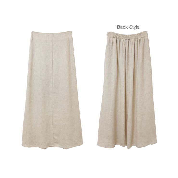 リネンブレンド ロング スカート | andme | 詳細画像16 