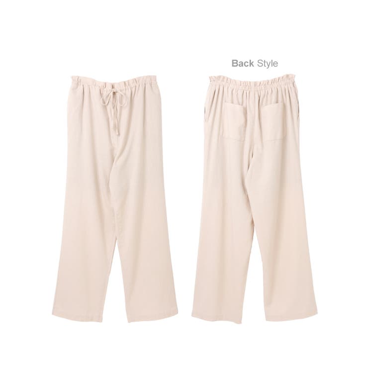 リネンブレンド ワイド イージーパンツ | andme | 詳細画像22 