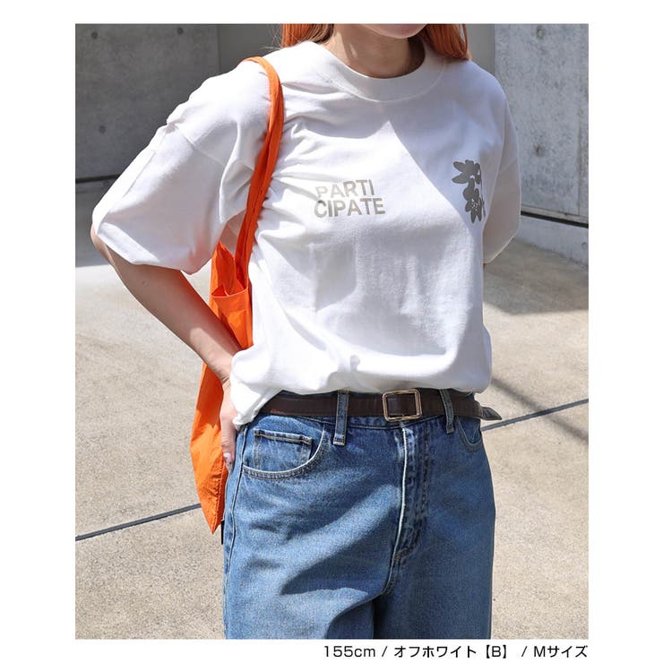 前後ロゴ入り フラワープリント 半袖 | andme | 詳細画像10 