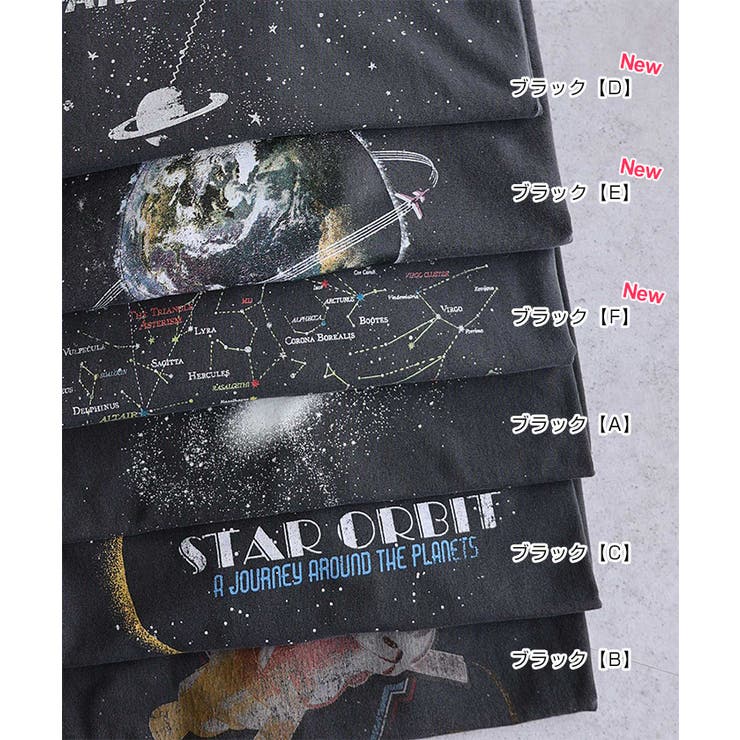 宇宙プリント 半袖 Tシャツ | andme | 詳細画像3 