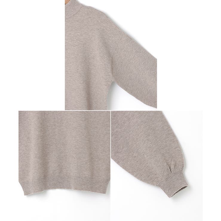 ハイネック ボリューム袖 ニット | andme | 詳細画像18 