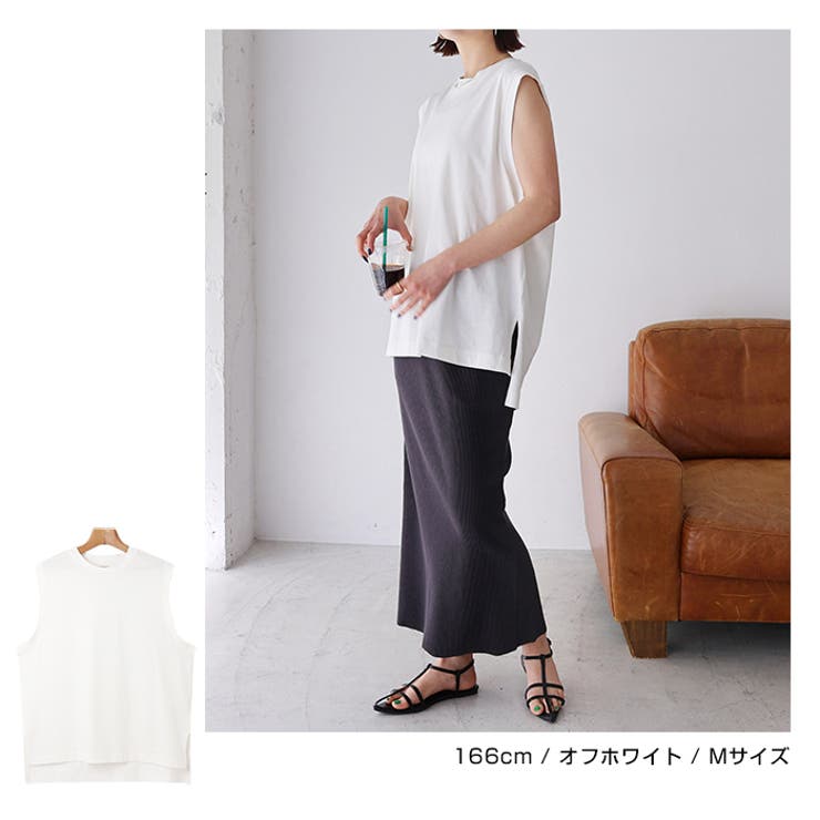 トップス ノースリーブ レディース カットソー Tシャツ Aライン