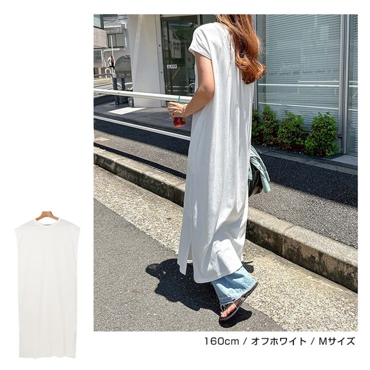 背中タック Tシャツ ワンピース | andme | 詳細画像7 