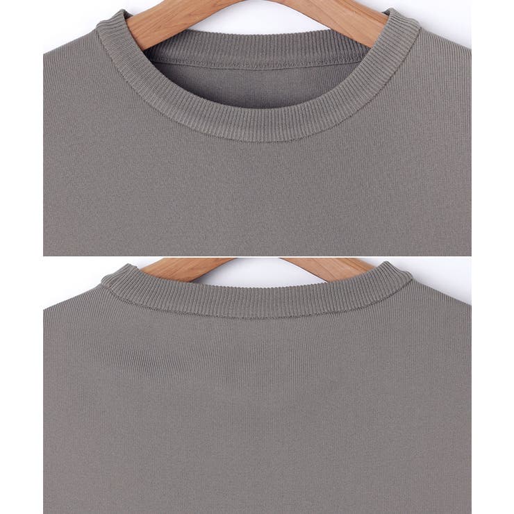 6383【美品】アンスクリア 半袖クルーネックニット カシミヤ100  