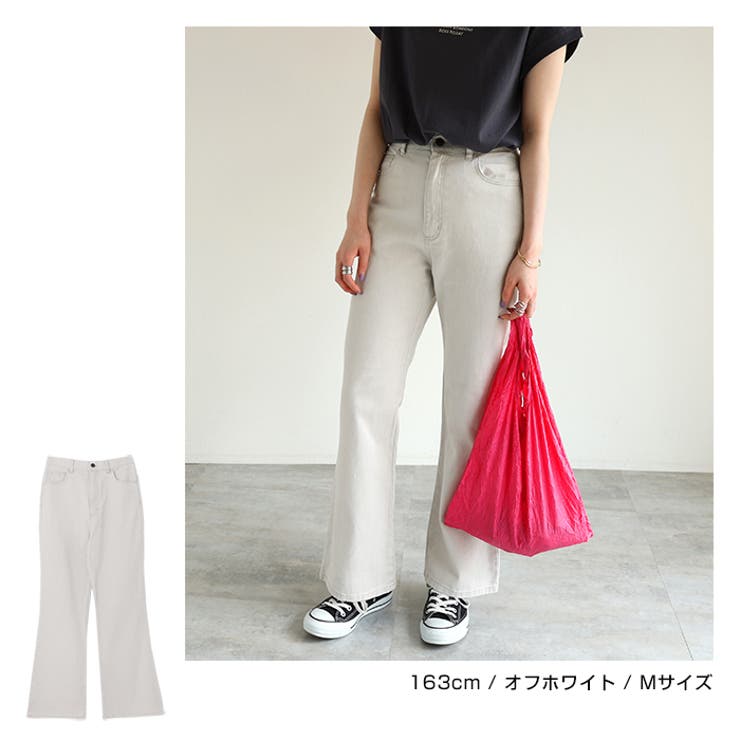 コットンツイル デニム フレアパンツ | andme | 詳細画像11 