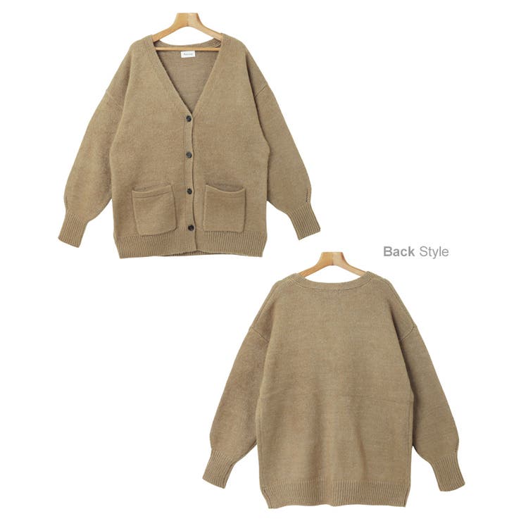 モヘアタッチ オーバーサイズ 長袖[品番：AZ000004152]｜andme