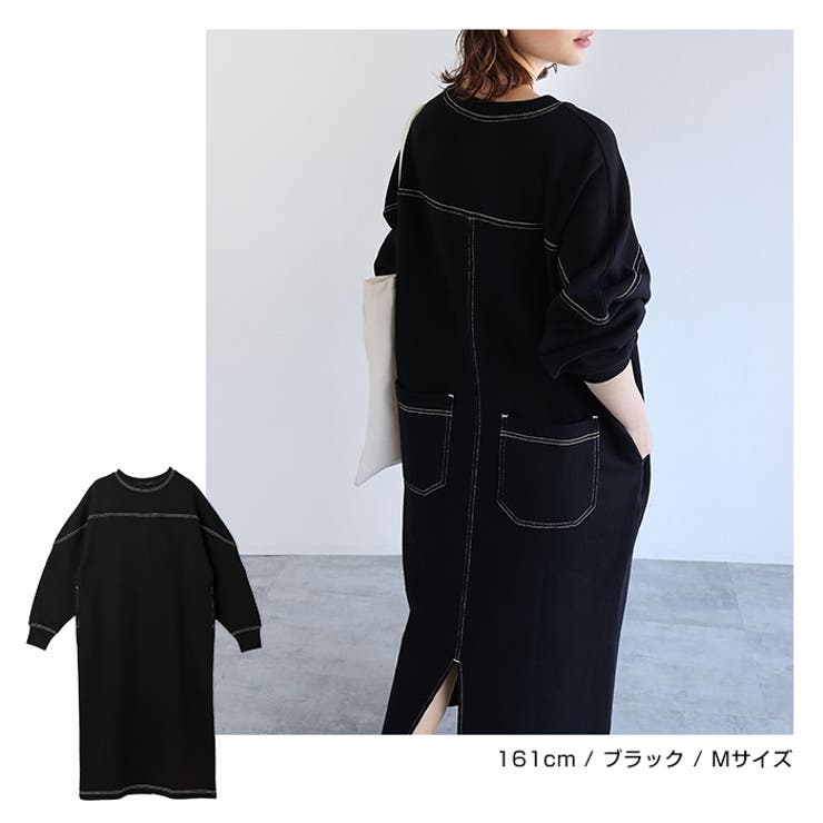 裏起毛 配色ステッチ 長袖 | andme | 詳細画像12 