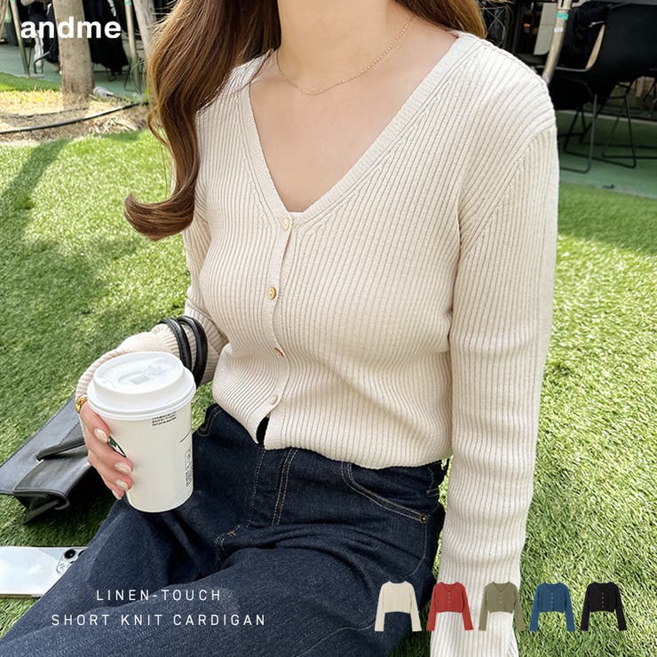 リネンタッチ ショート丈 長袖 | andme | 詳細画像1 