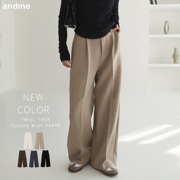 リネン ツイル タック | andme | 詳細画像1 