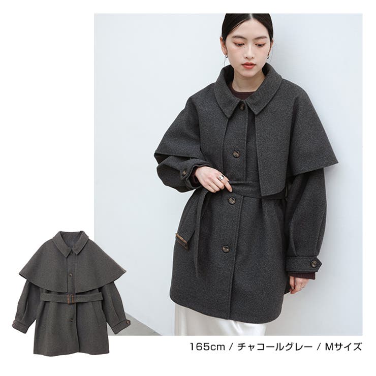 フェイクウール ミドル コート | andme | 詳細画像11 