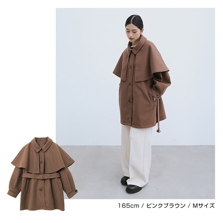 フェイクウール ミドル コート | andme | 詳細画像10 