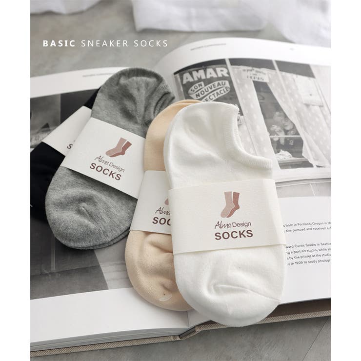 コットン混 スニーカーソックス フットカバー | andme | 詳細画像3 
