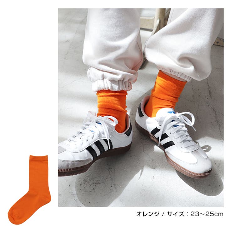 コットン混 平編み クルーソックス レディース ベーシック 春 夏 秋 冬 | andme | 詳細画像13 