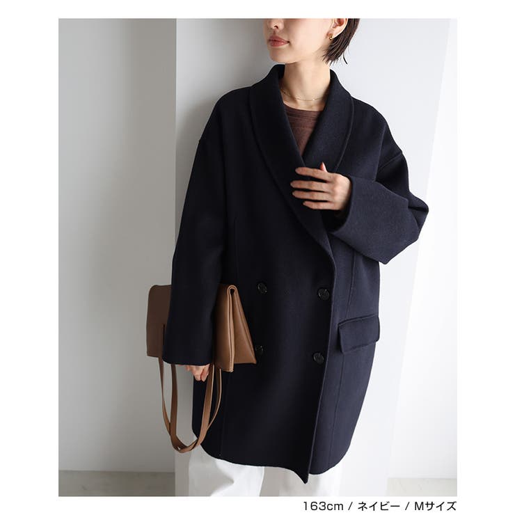 and Me アンドミー エバーネイビー ウールリバー ダブルコート セール】ウールリバーダブルコート（その他アウター）｜evernavy
