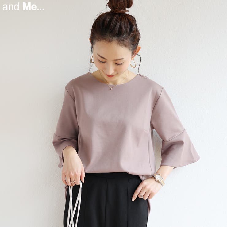 ポンチ フレアスリーブ トップス[品番：AZ000003514]｜and Me（アンドミー）のレディース ファッション通販｜SHOPLIST（ショップリスト）
