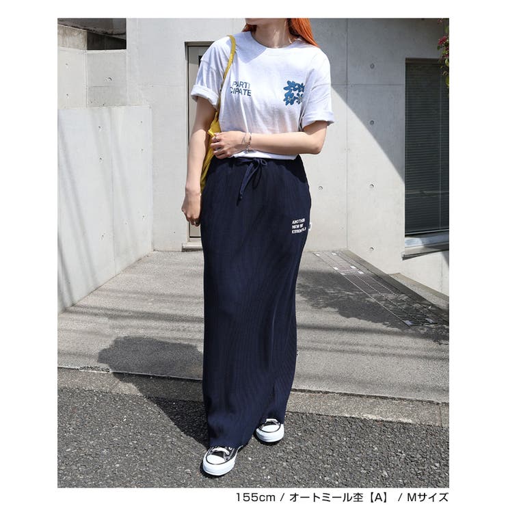 前後ロゴ入り フラワープリント 半袖 | andme | 詳細画像15 