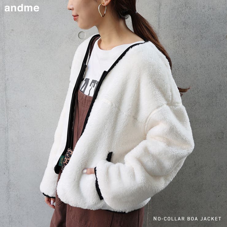 インナーボア ミディアムブルゾン 全2色 r-4129 インナー ボア ブルゾン[品番：AZ000003554]｜andme（アンドミー