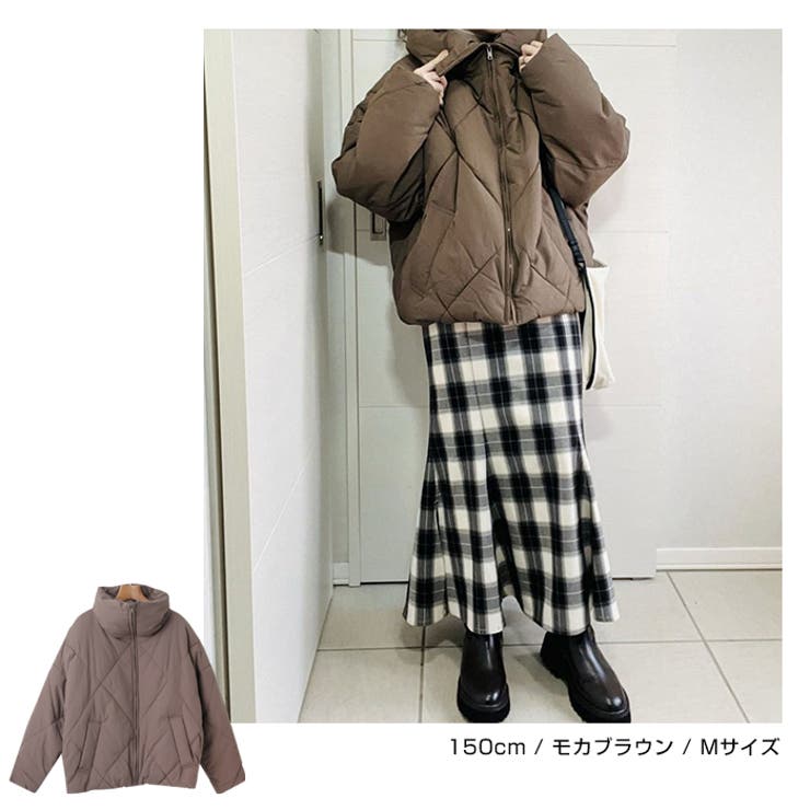 ダイヤ キルティング フェイクダウン[品番：AZ000003845]｜and Me