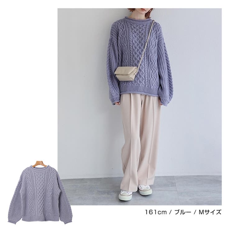 andmary オフショルダー ケーブル編み ニット ベージュ andmary オフショルダー ケーブル編み ニット ベージュ - メルカリ