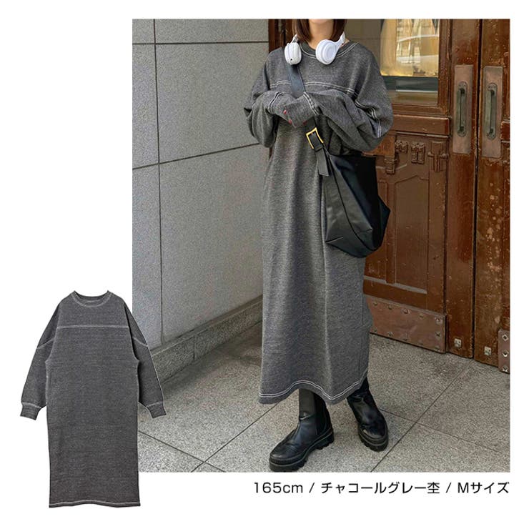 裏毛 配色ステッチ 長袖 | andme | 詳細画像9 