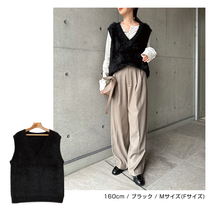 ノースリーブ Vネック ニット | andme | 詳細画像15 