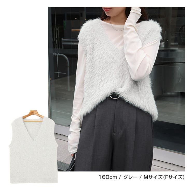 ノースリーブ Vネック ニット | andme | 詳細画像10 