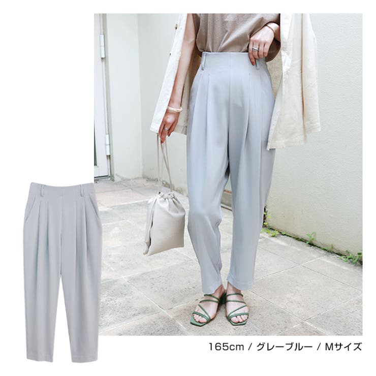 とろみ素材 ウエストゴム テーパードパンツ 品番 Az And Me アンドミー のレディースファッション通販 Shoplist ショップリスト