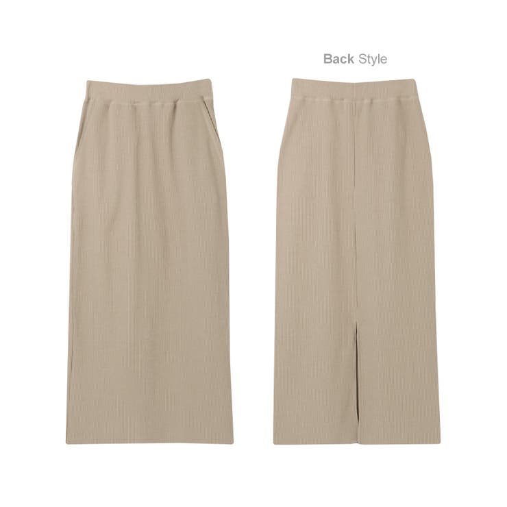 セルフカットリブ タイト スカート | andme | 詳細画像16 