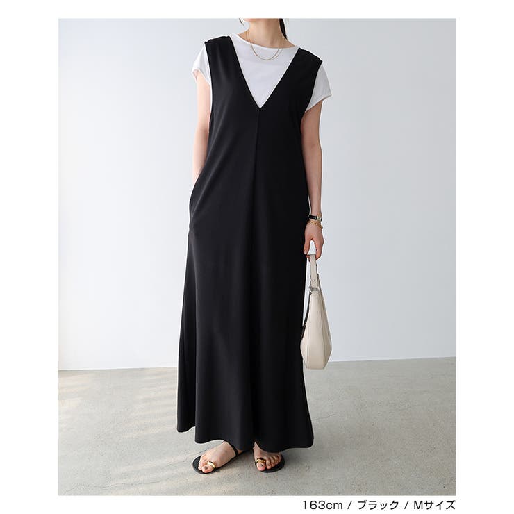 Vネック ポンチ ワンピース | andme | 詳細画像6 