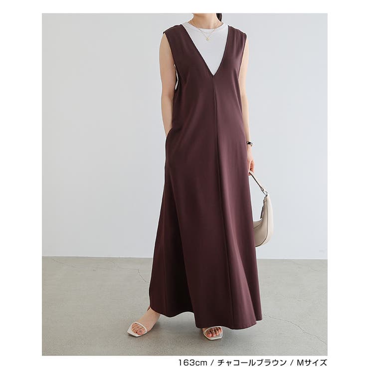 Vネック ポンチ ワンピース | andme | 詳細画像8 