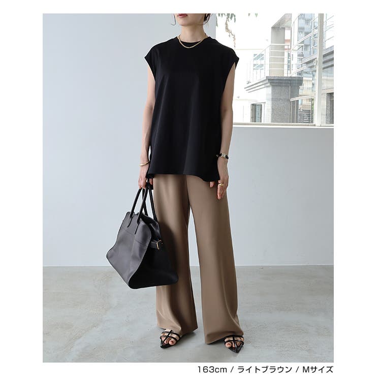 大人 可愛い 服  イージー パンツ[品番：AZ000004702]｜andme（アンドミー ワイド その他