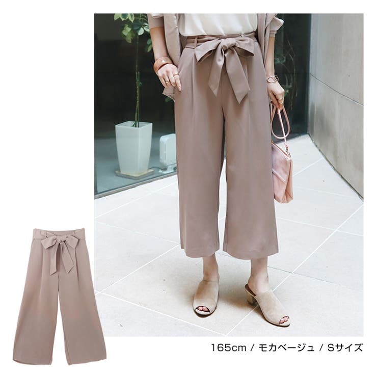 ウエストリボン クロップド 美脚ワイドパンツ 品番 Az And Me アンドミー のレディースファッション通販 Shoplist ショップリスト