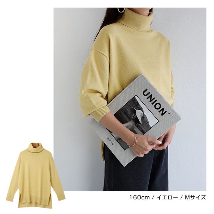 オーバーサイズ タートルネック ニット[品番：AZ000003566