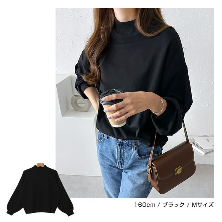 ハイネック ボリューム袖 ニット | andme | 詳細画像13 