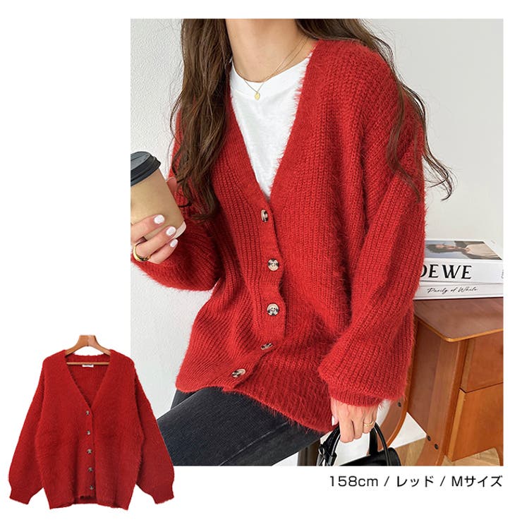 フェザーヤーン ニット カーディガン | andme | 詳細画像11 