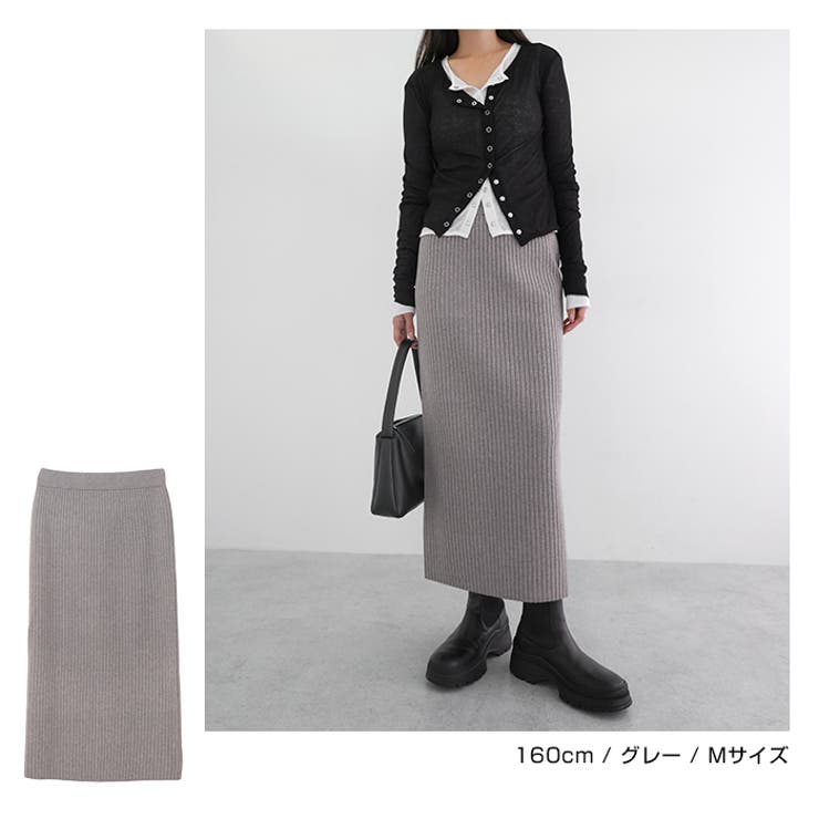 リブ ニット ロング | andme | 詳細画像7 