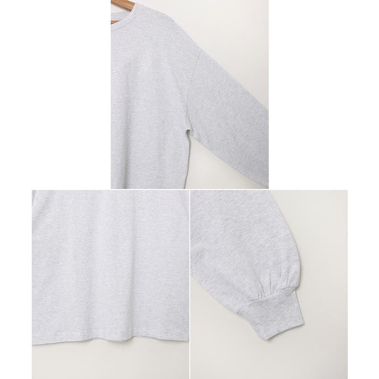 無地 ボーダー ボリューム袖 | andme | 詳細画像20 