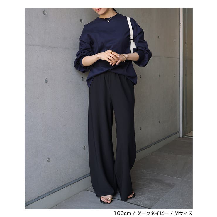 新品タグ付き✨ イージーワイドパンツ ネイビー イージー ワイド パンツ evernavy エバーネイビー : マルイ(丸井