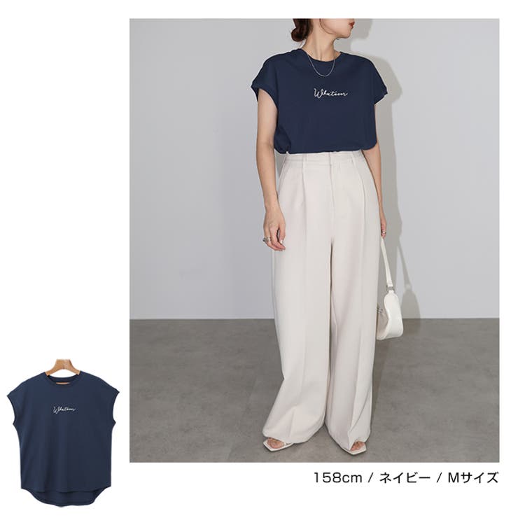 コットン天竺 ロゴ Tシャツ | andme | 詳細画像12 