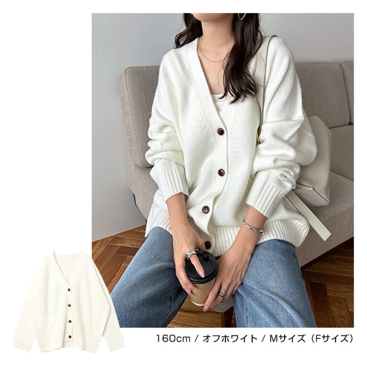 Vネック 長袖 ニット | andme | 詳細画像6 