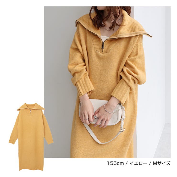 セーラーカラー ハーフジップ ニット | andme | 詳細画像8 