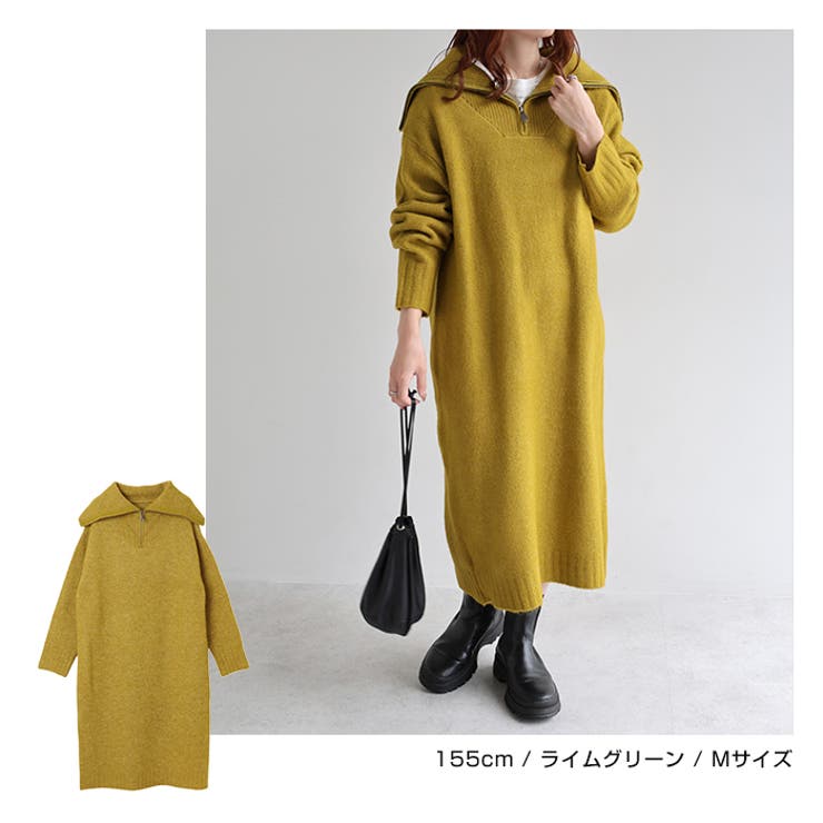 セーラーカラー ハーフジップ ニット | andme | 詳細画像9 