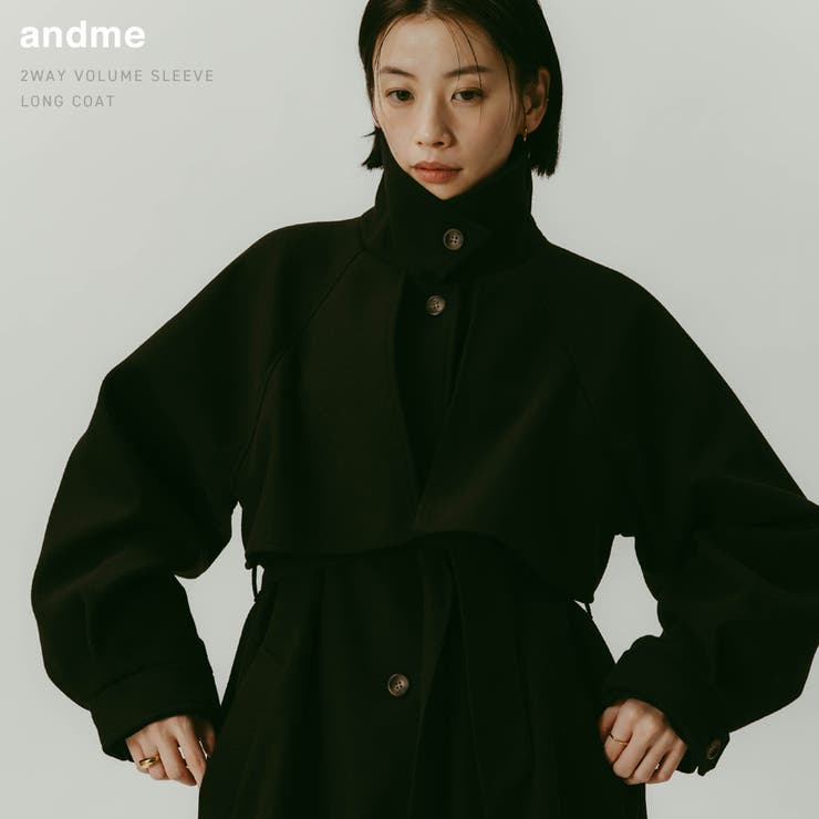 フェイク ウール ベルト付き | andme | 詳細画像1 