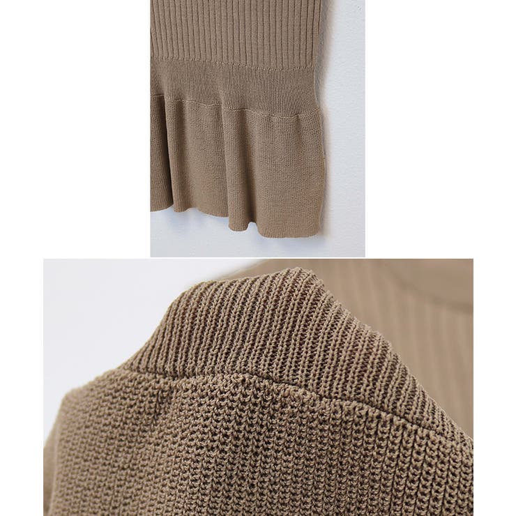 ノースリーブ ペプラム ニット | andme | 詳細画像14 