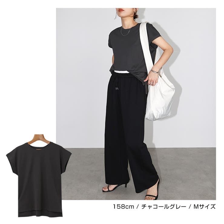 コットン天竺 フレンチスリーブ Tシャツ | andme | 詳細画像8 