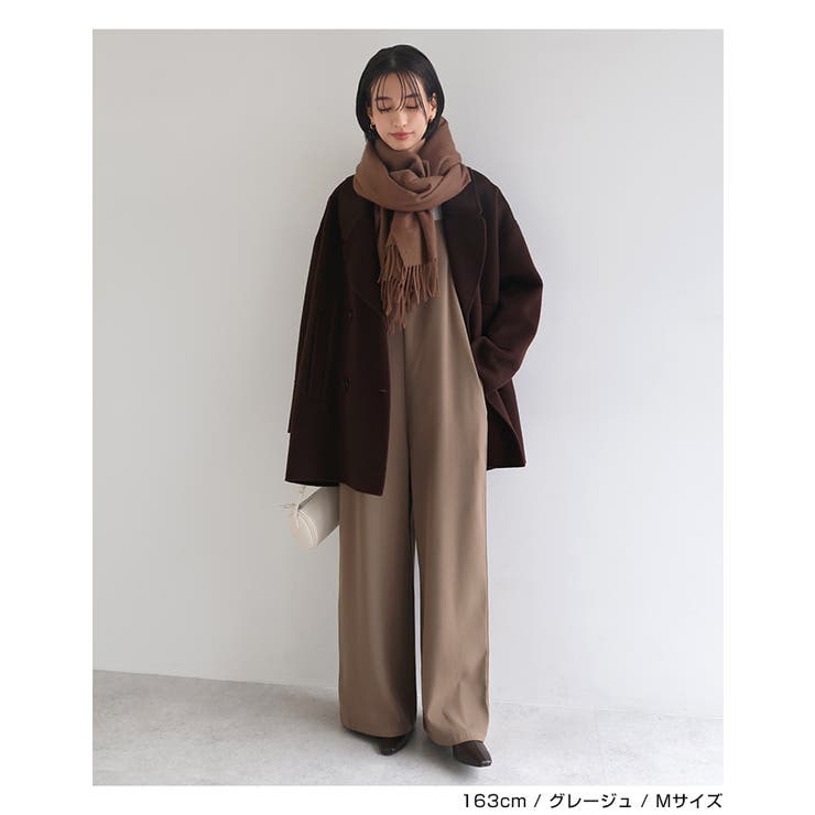 とろみ素材 スクエアネック サロペット | andme | 詳細画像11 