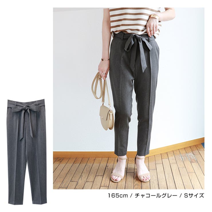 センタープレス リボン テーパードパンツ | andme | 詳細画像14 