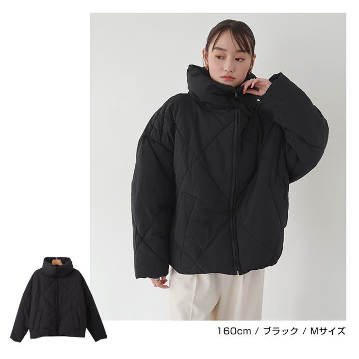 ダイヤ キルティング フェイクダウン[品番：AZ000003845]｜andme